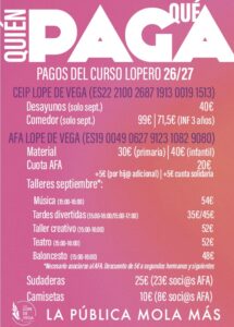 Lee más sobre el artículo Vuelta al cole 2026/2027
